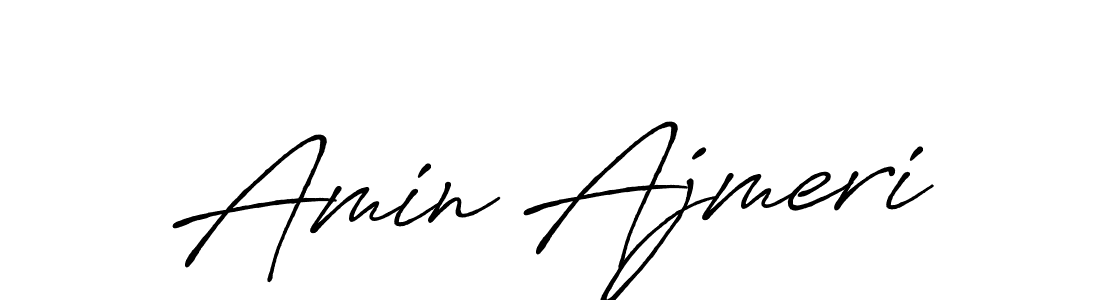 Create a beautiful signature design for name Amin Ajmeri. With this signature (Antro_Vectra_Bolder) fonts, you can make a handwritten signature for free. Amin Ajmeri signature style 7 images and pictures png