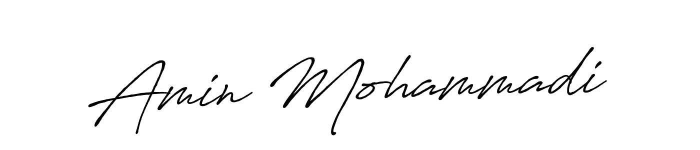 Create a beautiful signature design for name Amin Mohammadi. With this signature (Antro_Vectra_Bolder) fonts, you can make a handwritten signature for free. Amin Mohammadi signature style 7 images and pictures png