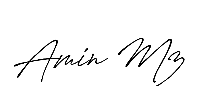 Create a beautiful signature design for name Amin Mz. With this signature (Antro_Vectra_Bolder) fonts, you can make a handwritten signature for free. Amin Mz signature style 7 images and pictures png