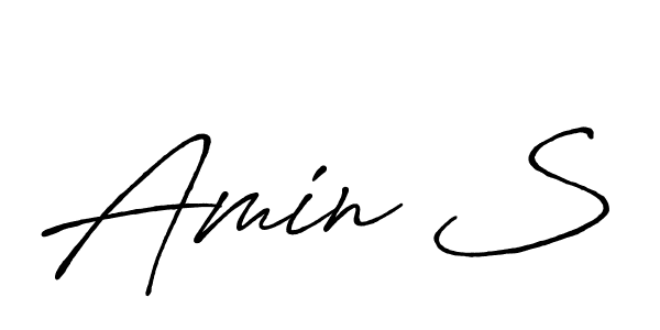 Make a beautiful signature design for name Amin S. With this signature (Antro_Vectra_Bolder) style, you can create a handwritten signature for free. Amin S signature style 7 images and pictures png