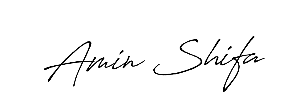 Amin Shifa stylish signature style. Best Handwritten Sign (Antro_Vectra_Bolder) for my name. Handwritten Signature Collection Ideas for my name Amin Shifa. Amin Shifa signature style 7 images and pictures png