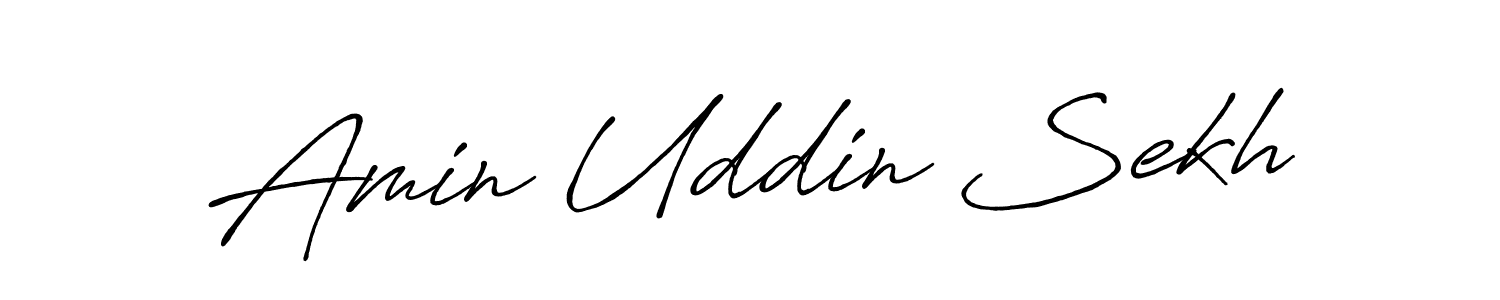 Amin Uddin Sekh stylish signature style. Best Handwritten Sign (Antro_Vectra_Bolder) for my name. Handwritten Signature Collection Ideas for my name Amin Uddin Sekh. Amin Uddin Sekh signature style 7 images and pictures png