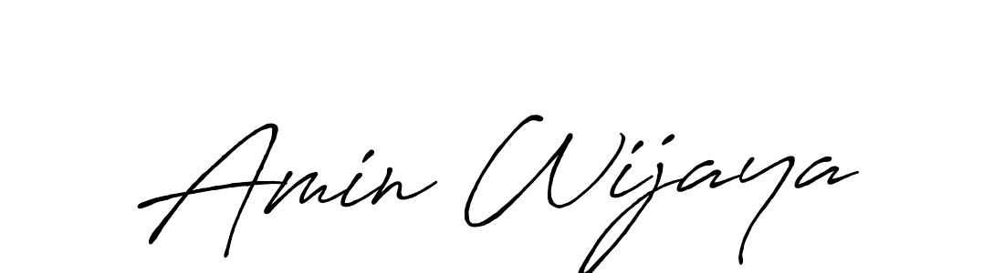 Make a beautiful signature design for name Amin Wijaya. With this signature (Antro_Vectra_Bolder) style, you can create a handwritten signature for free. Amin Wijaya signature style 7 images and pictures png