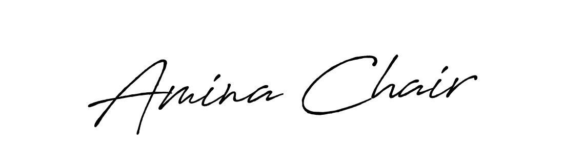 if you are searching for the best signature style for your name Amina Chair. so please give up your signature search. here we have designed multiple signature styles  using Antro_Vectra_Bolder. Amina Chair signature style 7 images and pictures png