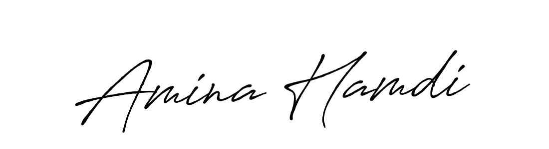 How to make Amina Hamdi signature? Antro_Vectra_Bolder is a professional autograph style. Create handwritten signature for Amina Hamdi name. Amina Hamdi signature style 7 images and pictures png