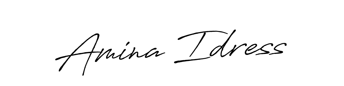 Also we have Amina Idress name is the best signature style. Create professional handwritten signature collection using Antro_Vectra_Bolder autograph style. Amina Idress signature style 7 images and pictures png
