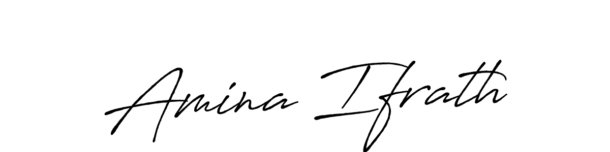 Make a beautiful signature design for name Amina Ifrath. With this signature (Antro_Vectra_Bolder) style, you can create a handwritten signature for free. Amina Ifrath signature style 7 images and pictures png