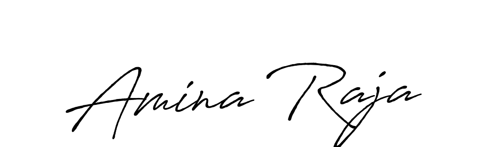 Amina Raja stylish signature style. Best Handwritten Sign (Antro_Vectra_Bolder) for my name. Handwritten Signature Collection Ideas for my name Amina Raja. Amina Raja signature style 7 images and pictures png