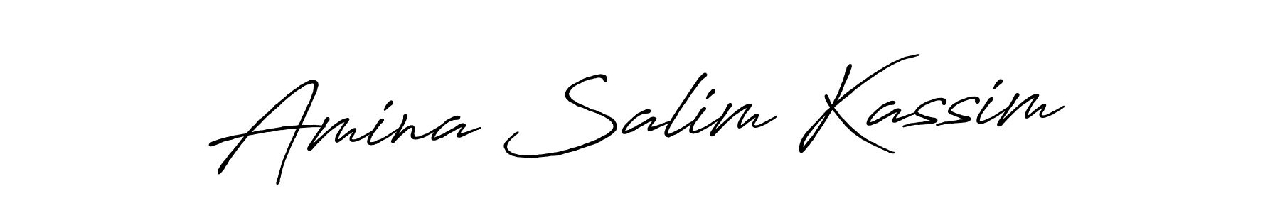 Make a beautiful signature design for name Amina Salim Kassim. With this signature (Antro_Vectra_Bolder) style, you can create a handwritten signature for free. Amina Salim Kassim signature style 7 images and pictures png