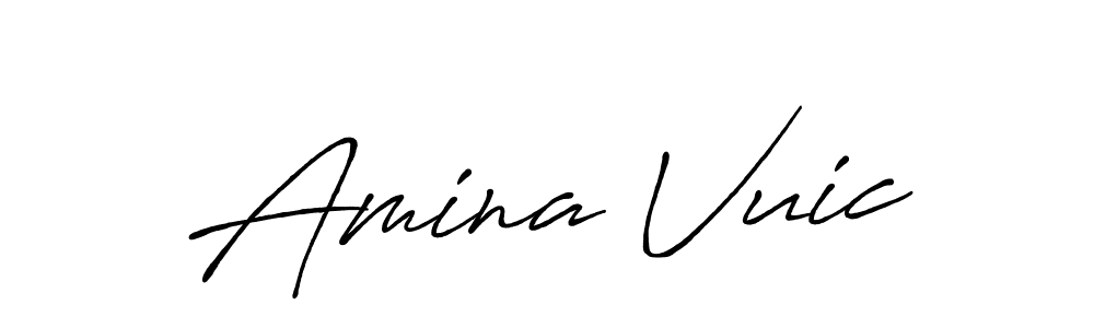 How to Draw Amina Vuic signature style? Antro_Vectra_Bolder is a latest design signature styles for name Amina Vuic. Amina Vuic signature style 7 images and pictures png
