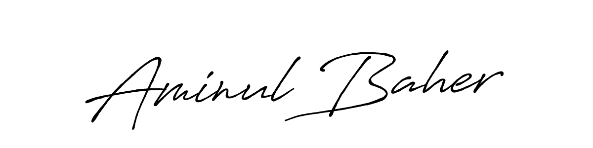 Use a signature maker to create a handwritten signature online. With this signature software, you can design (Antro_Vectra_Bolder) your own signature for name Aminul Baher. Aminul Baher signature style 7 images and pictures png