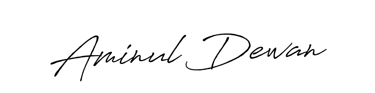 How to make Aminul Dewan name signature. Use Antro_Vectra_Bolder style for creating short signs online. This is the latest handwritten sign. Aminul Dewan signature style 7 images and pictures png
