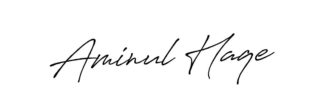 Design your own signature with our free online signature maker. With this signature software, you can create a handwritten (Antro_Vectra_Bolder) signature for name Aminul Haqe. Aminul Haqe signature style 7 images and pictures png
