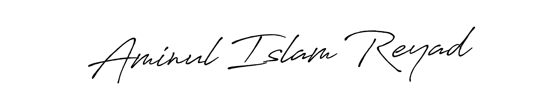 How to make Aminul Islam Reyad name signature. Use Antro_Vectra_Bolder style for creating short signs online. This is the latest handwritten sign. Aminul Islam Reyad signature style 7 images and pictures png