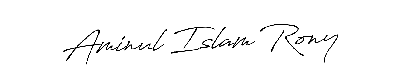 Use a signature maker to create a handwritten signature online. With this signature software, you can design (Antro_Vectra_Bolder) your own signature for name Aminul Islam Rony. Aminul Islam Rony signature style 7 images and pictures png