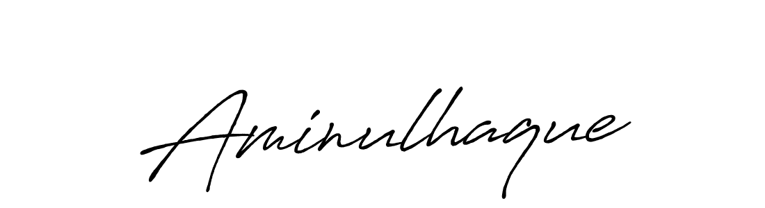 How to make Aminulhaque name signature. Use Antro_Vectra_Bolder style for creating short signs online. This is the latest handwritten sign. Aminulhaque signature style 7 images and pictures png