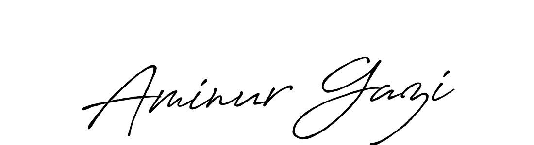 How to make Aminur Gazi name signature. Use Antro_Vectra_Bolder style for creating short signs online. This is the latest handwritten sign. Aminur Gazi signature style 7 images and pictures png