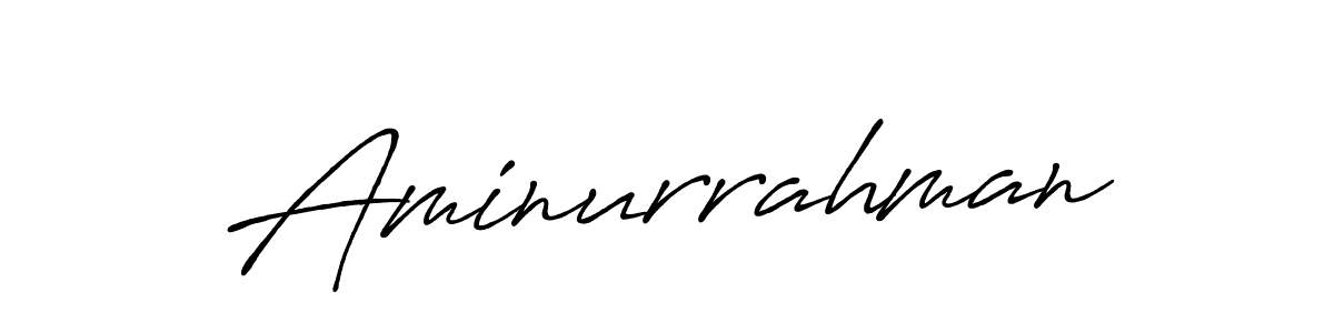 Design your own signature with our free online signature maker. With this signature software, you can create a handwritten (Antro_Vectra_Bolder) signature for name Aminurrahman. Aminurrahman signature style 7 images and pictures png