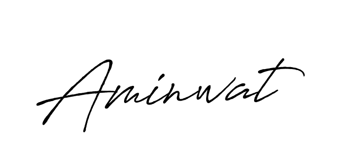 Aminwat stylish signature style. Best Handwritten Sign (Antro_Vectra_Bolder) for my name. Handwritten Signature Collection Ideas for my name Aminwat. Aminwat signature style 7 images and pictures png
