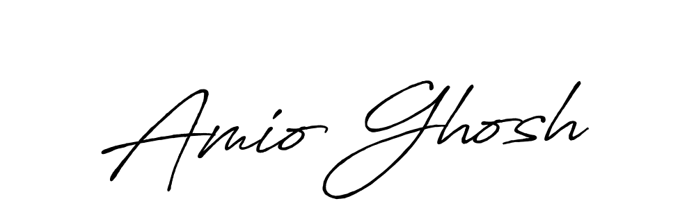 Also we have Amio Ghosh name is the best signature style. Create professional handwritten signature collection using Antro_Vectra_Bolder autograph style. Amio Ghosh signature style 7 images and pictures png