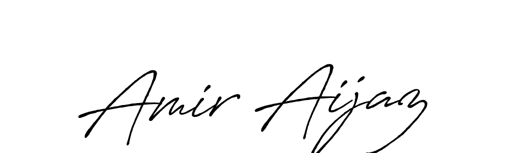 This is the best signature style for the Amir Aijaz name. Also you like these signature font (Antro_Vectra_Bolder). Mix name signature. Amir Aijaz signature style 7 images and pictures png