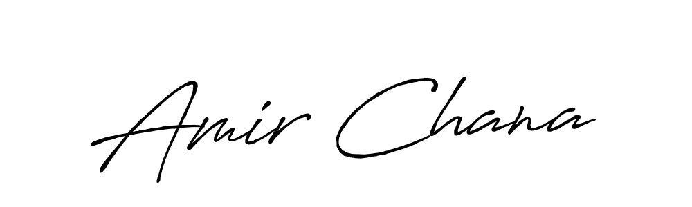 How to make Amir Chana name signature. Use Antro_Vectra_Bolder style for creating short signs online. This is the latest handwritten sign. Amir Chana signature style 7 images and pictures png