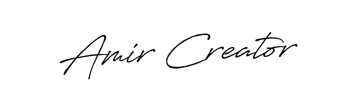Antro_Vectra_Bolder is a professional signature style that is perfect for those who want to add a touch of class to their signature. It is also a great choice for those who want to make their signature more unique. Get Amir Creator name to fancy signature for free. Amir Creator signature style 7 images and pictures png