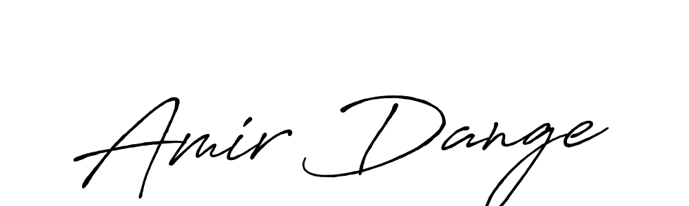 It looks lik you need a new signature style for name Amir Dange. Design unique handwritten (Antro_Vectra_Bolder) signature with our free signature maker in just a few clicks. Amir Dange signature style 7 images and pictures png