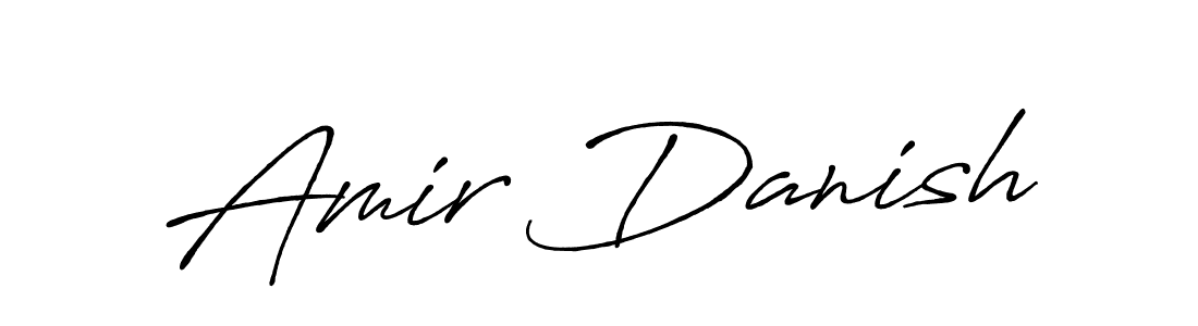 Design your own signature with our free online signature maker. With this signature software, you can create a handwritten (Antro_Vectra_Bolder) signature for name Amir Danish. Amir Danish signature style 7 images and pictures png