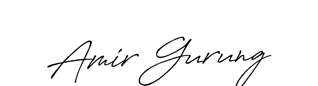 You should practise on your own different ways (Antro_Vectra_Bolder) to write your name (Amir Gurung) in signature. don't let someone else do it for you. Amir Gurung signature style 7 images and pictures png