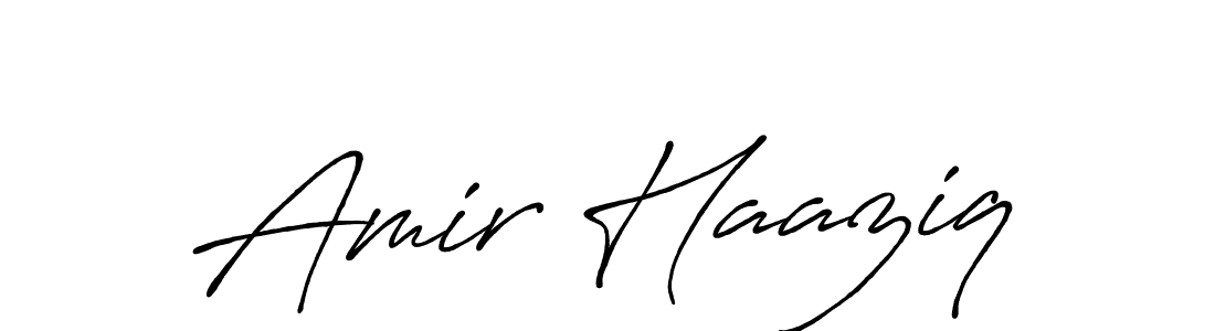 Use a signature maker to create a handwritten signature online. With this signature software, you can design (Antro_Vectra_Bolder) your own signature for name Amir Haaziq. Amir Haaziq signature style 7 images and pictures png