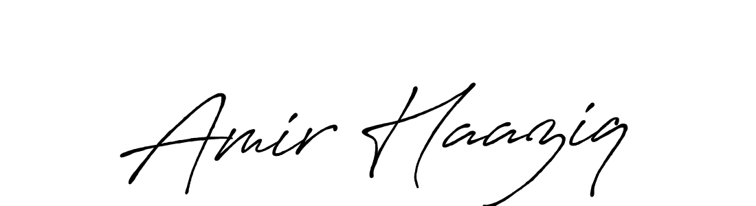 Create a beautiful signature design for name Amir Haaziq. With this signature (Antro_Vectra_Bolder) fonts, you can make a handwritten signature for free. Amir Haaziq signature style 7 images and pictures png