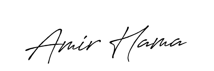 Design your own signature with our free online signature maker. With this signature software, you can create a handwritten (Antro_Vectra_Bolder) signature for name Amir Hama. Amir Hama signature style 7 images and pictures png