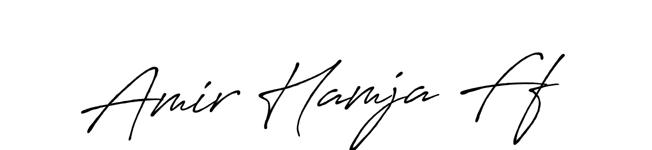 Amir Hamja Ff stylish signature style. Best Handwritten Sign (Antro_Vectra_Bolder) for my name. Handwritten Signature Collection Ideas for my name Amir Hamja Ff. Amir Hamja Ff signature style 7 images and pictures png