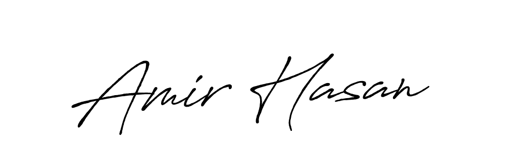 How to make Amir Hasan name signature. Use Antro_Vectra_Bolder style for creating short signs online. This is the latest handwritten sign. Amir Hasan signature style 7 images and pictures png
