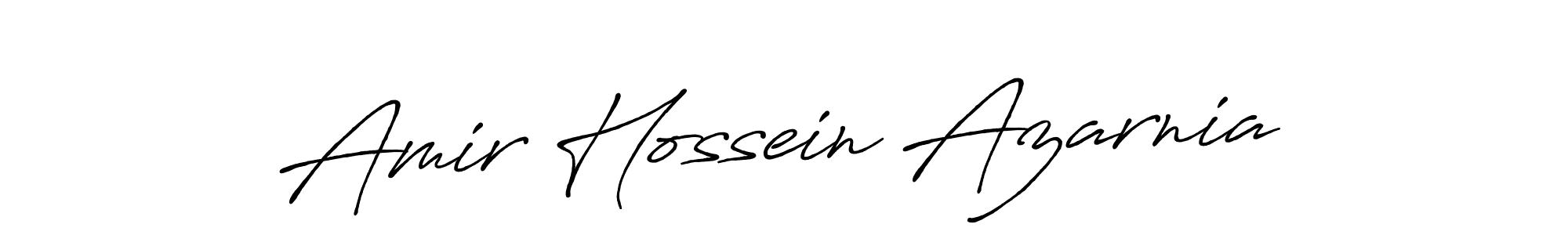 How to make Amir Hossein Azarnia name signature. Use Antro_Vectra_Bolder style for creating short signs online. This is the latest handwritten sign. Amir Hossein Azarnia signature style 7 images and pictures png