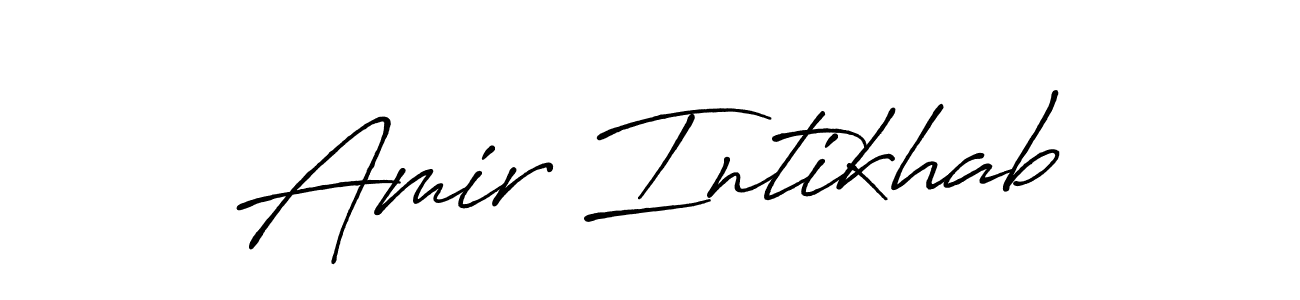 You should practise on your own different ways (Antro_Vectra_Bolder) to write your name (Amir Intikhab) in signature. don't let someone else do it for you. Amir Intikhab signature style 7 images and pictures png