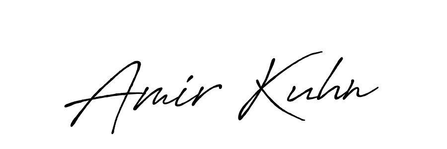 How to make Amir Kuhn name signature. Use Antro_Vectra_Bolder style for creating short signs online. This is the latest handwritten sign. Amir Kuhn signature style 7 images and pictures png