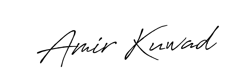 Make a short Amir Kuwad signature style. Manage your documents anywhere anytime using Antro_Vectra_Bolder. Create and add eSignatures, submit forms, share and send files easily. Amir Kuwad signature style 7 images and pictures png