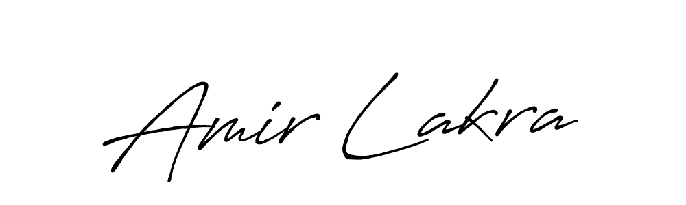 Make a beautiful signature design for name Amir Lakra. With this signature (Antro_Vectra_Bolder) style, you can create a handwritten signature for free. Amir Lakra signature style 7 images and pictures png