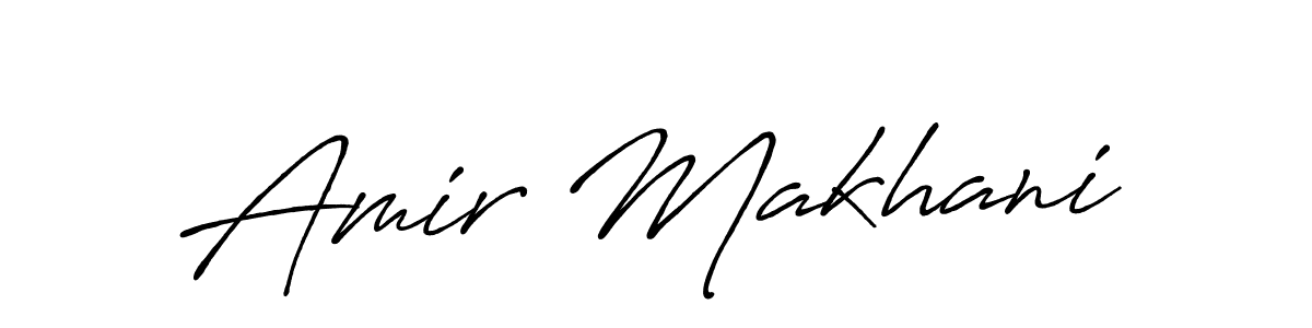 Design your own signature with our free online signature maker. With this signature software, you can create a handwritten (Antro_Vectra_Bolder) signature for name Amir Makhani. Amir Makhani signature style 7 images and pictures png