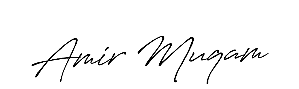 It looks lik you need a new signature style for name Amir Muqam. Design unique handwritten (Antro_Vectra_Bolder) signature with our free signature maker in just a few clicks. Amir Muqam signature style 7 images and pictures png