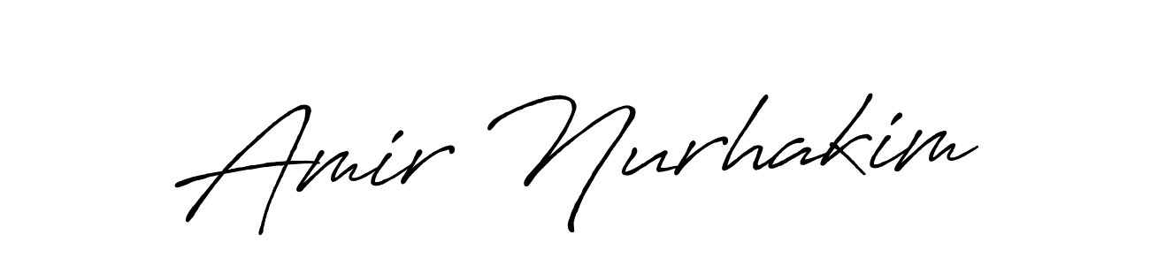 Create a beautiful signature design for name Amir Nurhakim. With this signature (Antro_Vectra_Bolder) fonts, you can make a handwritten signature for free. Amir Nurhakim signature style 7 images and pictures png