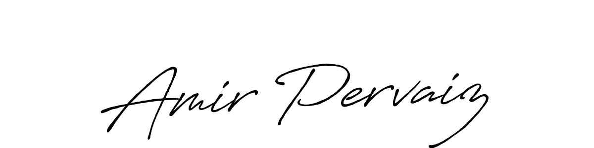 Create a beautiful signature design for name Amir Pervaiz. With this signature (Antro_Vectra_Bolder) fonts, you can make a handwritten signature for free. Amir Pervaiz signature style 7 images and pictures png