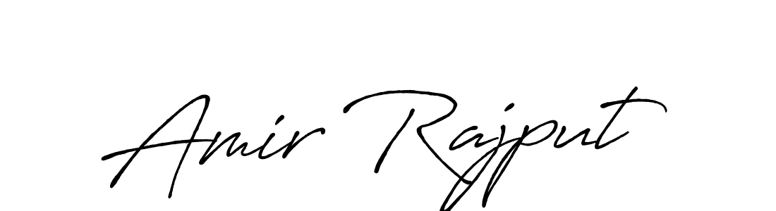 Design your own signature with our free online signature maker. With this signature software, you can create a handwritten (Antro_Vectra_Bolder) signature for name Amir Rajput. Amir Rajput signature style 7 images and pictures png