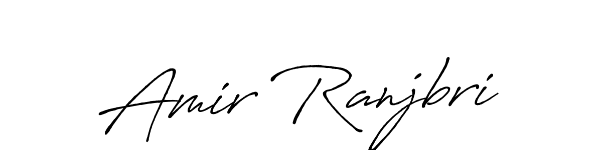 Amir Ranjbri stylish signature style. Best Handwritten Sign (Antro_Vectra_Bolder) for my name. Handwritten Signature Collection Ideas for my name Amir Ranjbri. Amir Ranjbri signature style 7 images and pictures png