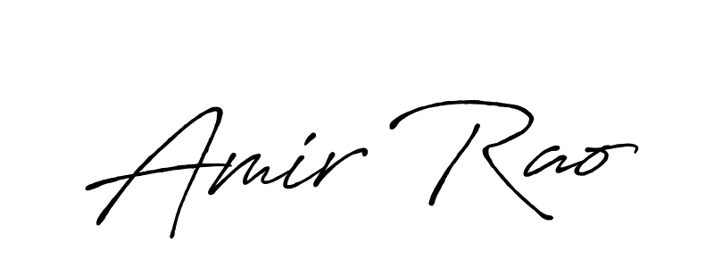 Design your own signature with our free online signature maker. With this signature software, you can create a handwritten (Antro_Vectra_Bolder) signature for name Amir Rao. Amir Rao signature style 7 images and pictures png