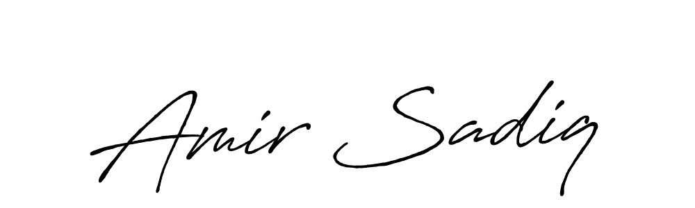 It looks lik you need a new signature style for name Amir Sadiq. Design unique handwritten (Antro_Vectra_Bolder) signature with our free signature maker in just a few clicks. Amir Sadiq signature style 7 images and pictures png