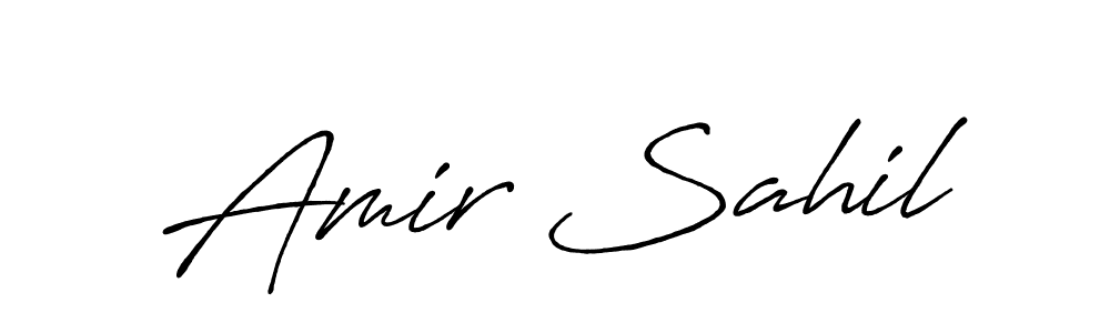 Similarly Antro_Vectra_Bolder is the best handwritten signature design. Signature creator online .You can use it as an online autograph creator for name Amir Sahil. Amir Sahil signature style 7 images and pictures png