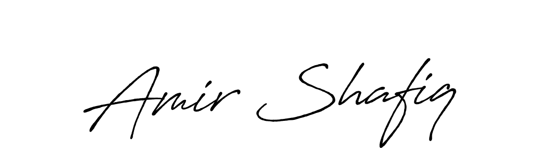 It looks lik you need a new signature style for name Amir Shafiq. Design unique handwritten (Antro_Vectra_Bolder) signature with our free signature maker in just a few clicks. Amir Shafiq signature style 7 images and pictures png